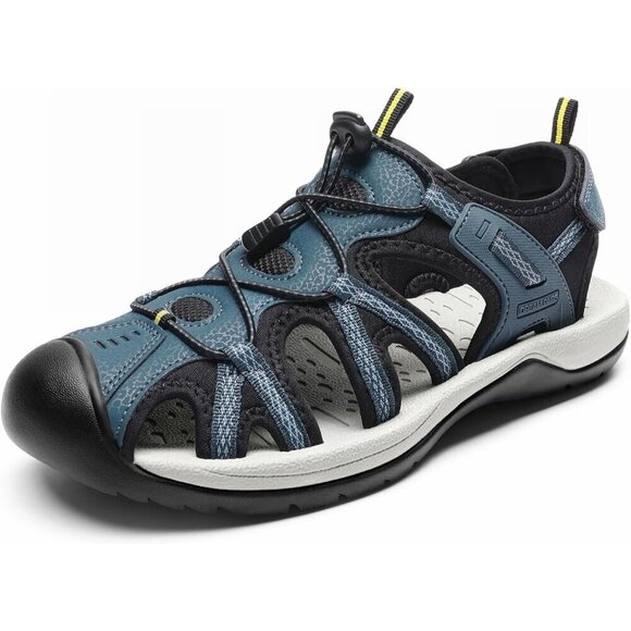 Hiking Sandals Men\'s Dark Blue Athletic Cushioned Closed Toe Fisherman Shoes main image 6